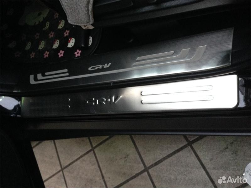 Накладки на пороги (нерж.) на Honda CRV