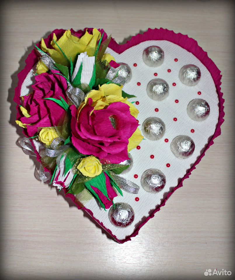 Сердце из конфет купить на Зозу.ру - фотография № 5