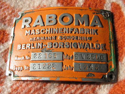 На камин-табличка от поезда 3 рейх- оригинал - RRR