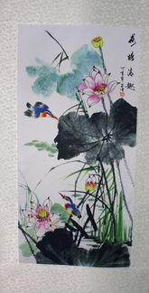 Панно Свиток Птицы - китайская живопись,SO12 ru102