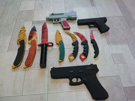 Комлект ножей и пистолетов своими руками из дерева