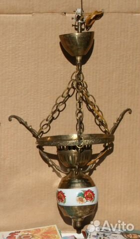 СССР люстра винтаж латунь без плафона