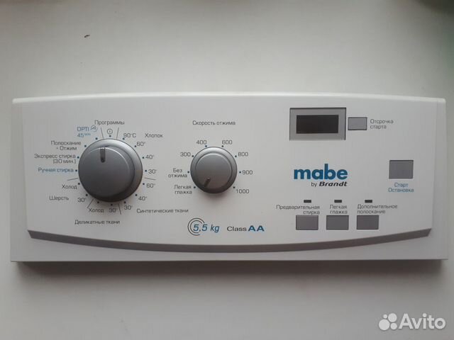 Панель стиральной машины mabe mwt1 510