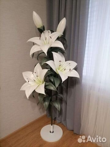 Лилия светильник. Цветы из изолона