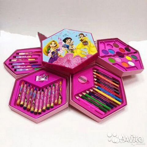 Набор для рисования 46 предметов тачки /принцессы
