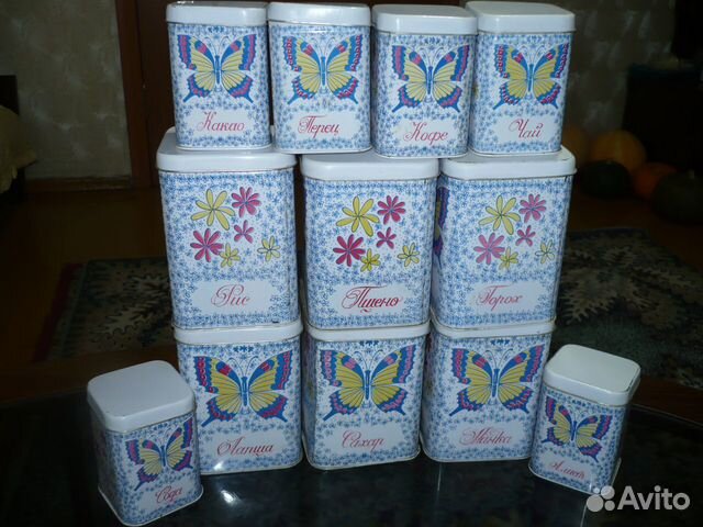 12 банок для сыпучих продуктов