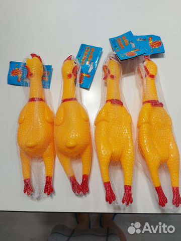 Игрушка Орущая курица с пищалкой 30 см