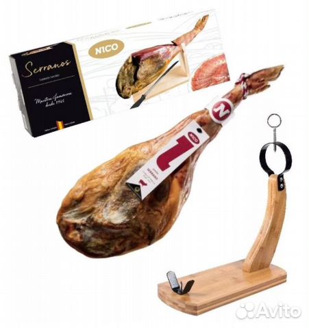 Хамон Serrano Bodega + хамонера Мадрид + нож