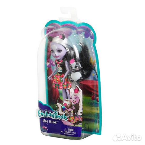 Mattel Enchantimals DYC75 Кукла Седж Скунси, 15 см