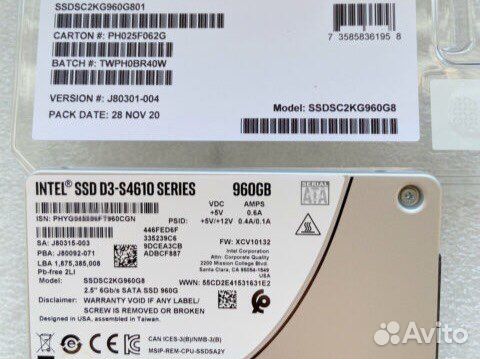 Intel SSD 960GB SATA, D3-S4610 / 6144 TBW