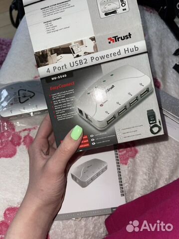 Переходник 4-портовый концентратор USB 2.0