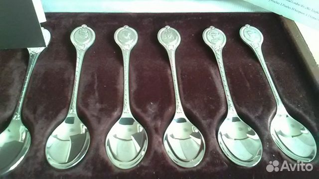 Серебряный набор чайных ложек 
