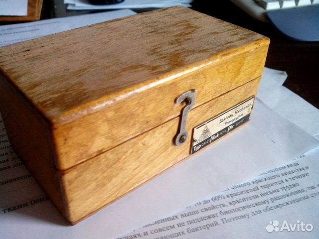 Шкатулка от разновесов деревянная из бука. Польша Шкатулка от разновесов деревянная из бука. Польша