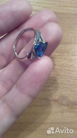 Кольцо серебряное с цирконом