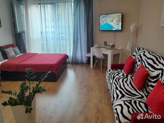

Квартира-студия, 28 м², 2 кровати