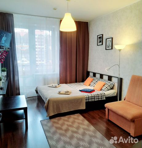 

Квартира-студия, 28 м², 2 кровати