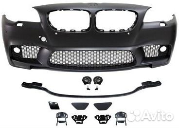 Бампер передний BMW F10 бмв Ф10, M5-Look с птф