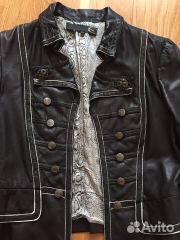 Кожаная куртка Cavalli