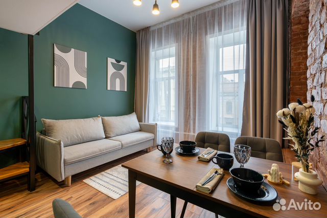 

Квартира-студия, 32 м², 2 кровати