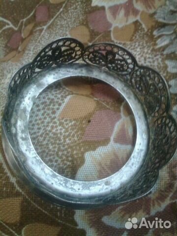 Подставки под вазу Мельхиор скань и Сталь СССР