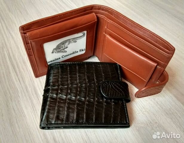 Кошельки из натуральной кожи каймана