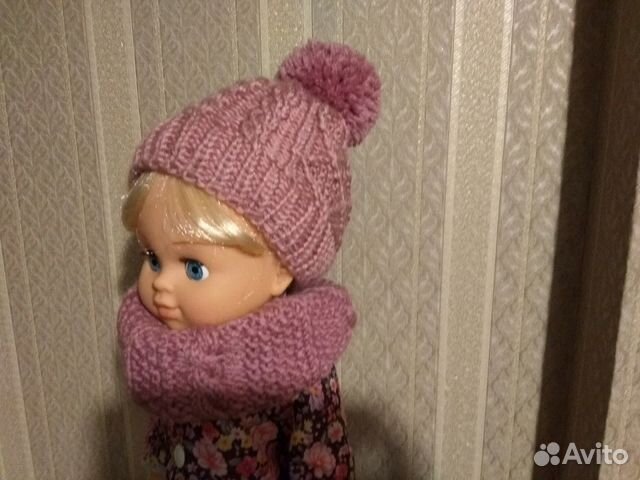 Одежда для кукол. Шапочка и снуд для куклы Одежда для кукол. Шапочка и снуд для куклы