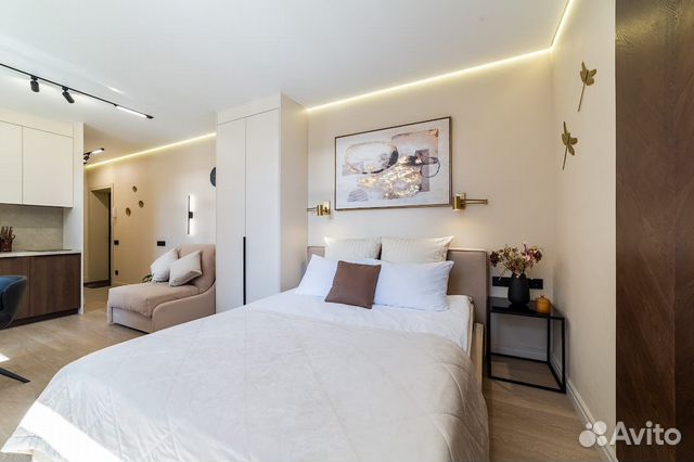 

Квартира-студия, 30 м², 2 кровати