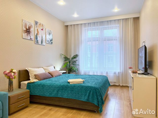 

1-к. квартира, 45 м², 3 кровати
