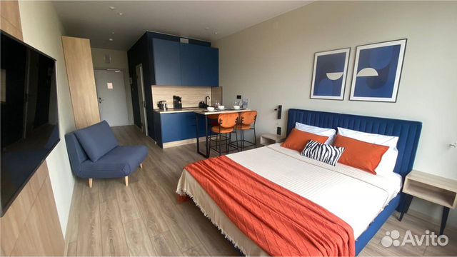 

Квартира-студия, 27 м², 2 кровати