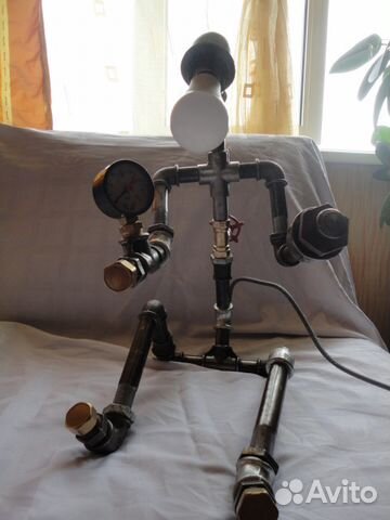 Светильник настольная лампа робот лофт ретро Светильник настольная лампа робот лофт ретро