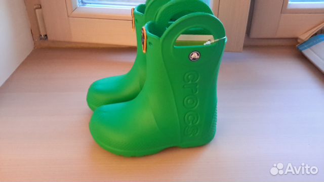 Новые резиновые сапоги Crocs C10 зеленые Новые резиновые сапоги Crocs C10 зеленые