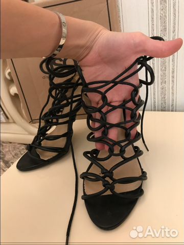 Босоножки кожаные на шнуровке Босоножки кожаные на шнуровке