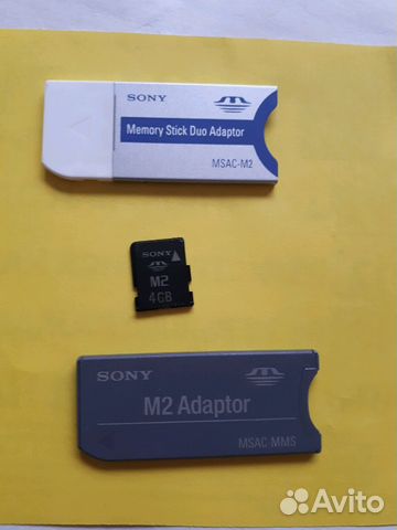 Карта памяти sony M2 микро 4гб и адаптер