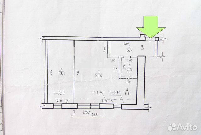 2-к квартира, 47 м², 6/6 эт.