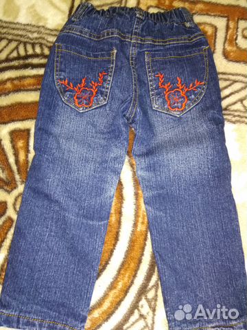 Джинсы на флиске и шапочка Джинсы на флиске и шапочка