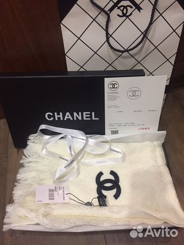 Шарф белый Chanel Франция Шарф белый Chanel Франция