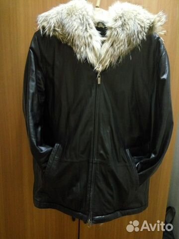 Куртка кожаная зимняя мужская Alessandro Manzoni