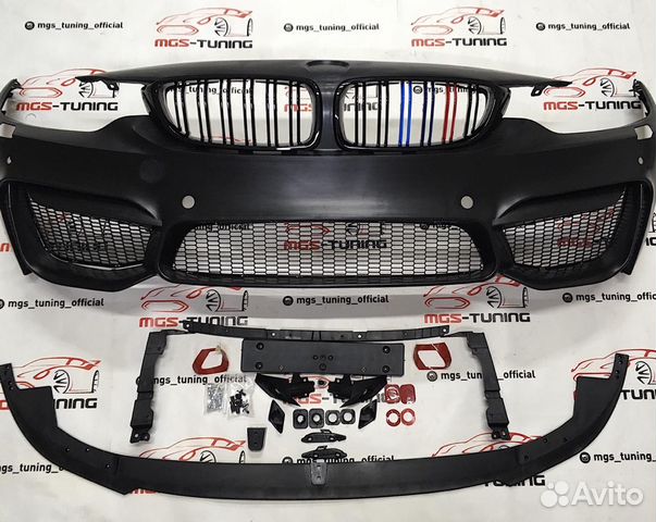 Бампер передний BMW f30 М3 + ноздри с триколором Бампер передний BMW f30 М3 + ноздри с триколором