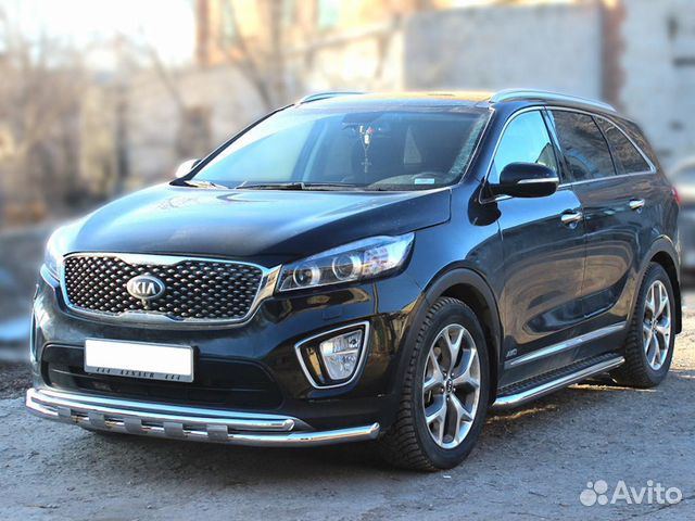 Защита переднего бампера на KIA Sorento Prime