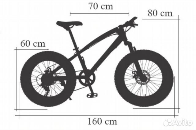 Велосипед Фэтбайк горный fatbike Детский 20х4 дюйм