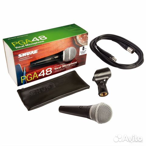 Микрофон Shure PGA48 XLR-E + смартфон в подарок