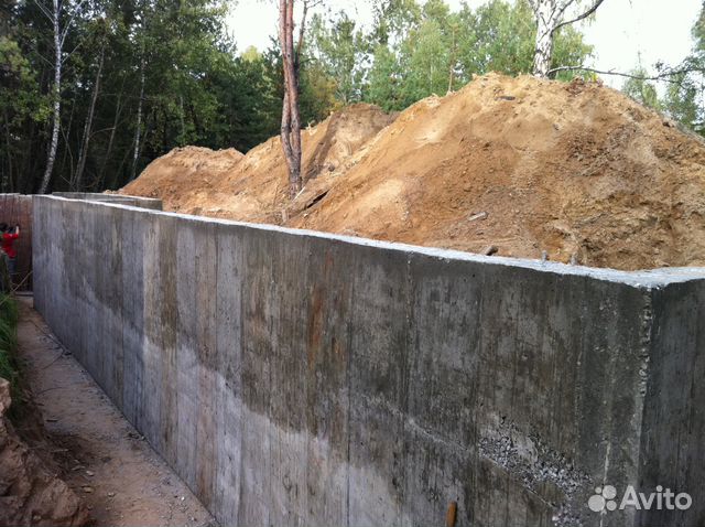 строительство подпорных стенок из бетона