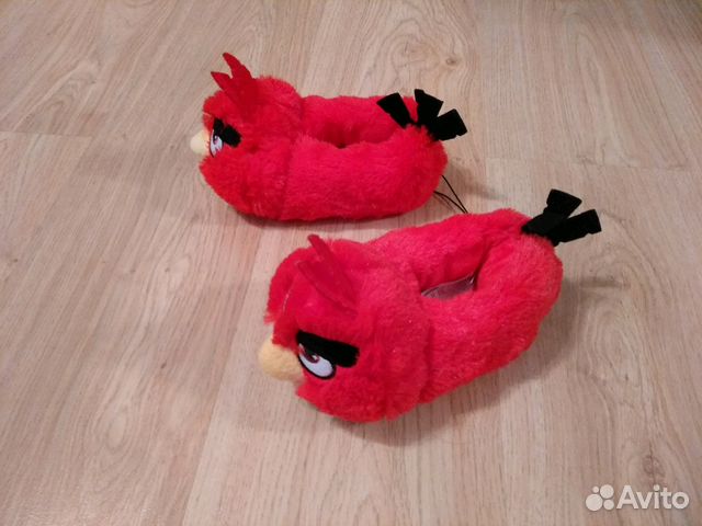 Новые детские тапочки Angry birds Новые детские тапочки Angry birds