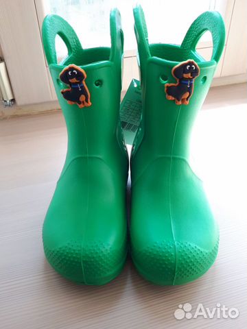 Новые резиновые сапоги Crocs C9 зеленые Новые резиновые сапоги Crocs C9 зеленые