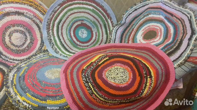 Коврик вязаный, хлопок