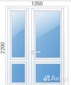 Пластиковые двери 1350х2200 под заказ