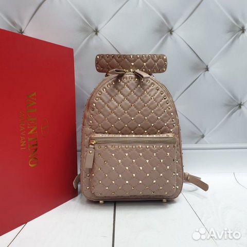 Новый женский рюкзак Valentino бежевый Новый женский рюкзак Valentino бежевый