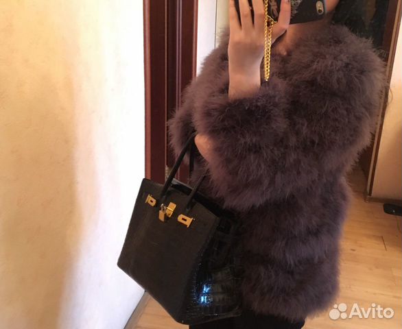 Шуба из страуса 44 размер Шуба из страуса 44 размер