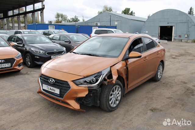Hyundai Solaris 1.6 AT, 2017, битый, 55 070 км