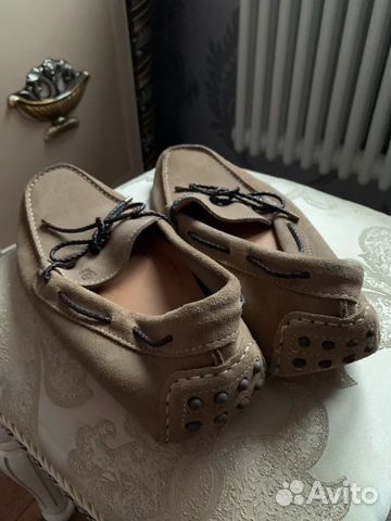 Мокасины мужские Massimo Dutti бежевые 44р